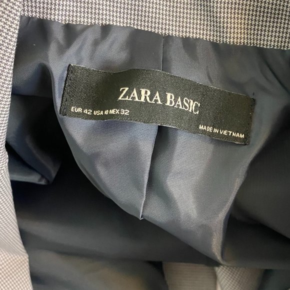 Zara - Houndstooth - Basic Blazer - Size 10 - Picture 3 of 8